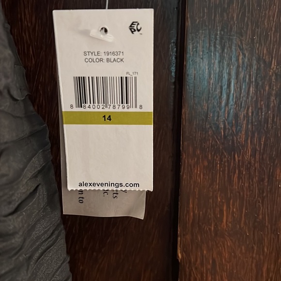 Alex evenings little black dress, new with tags - Picture 3 of 5